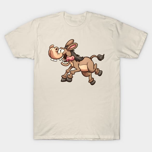 Crazy running mule T-Shirt by memoangeles
